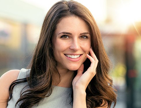 woman smiling beautiful smiles