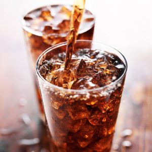 Two glasses of soda