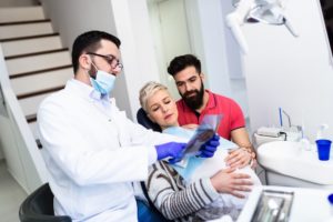 Young couple at dentist