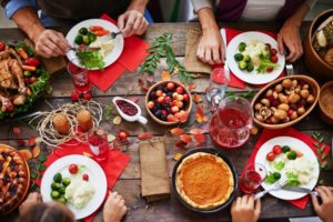 Thanksgiving food and family