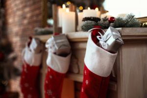 stockings stuffed with tooth-friendly gifts