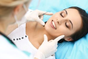 Woman at consultation for a smile makeover