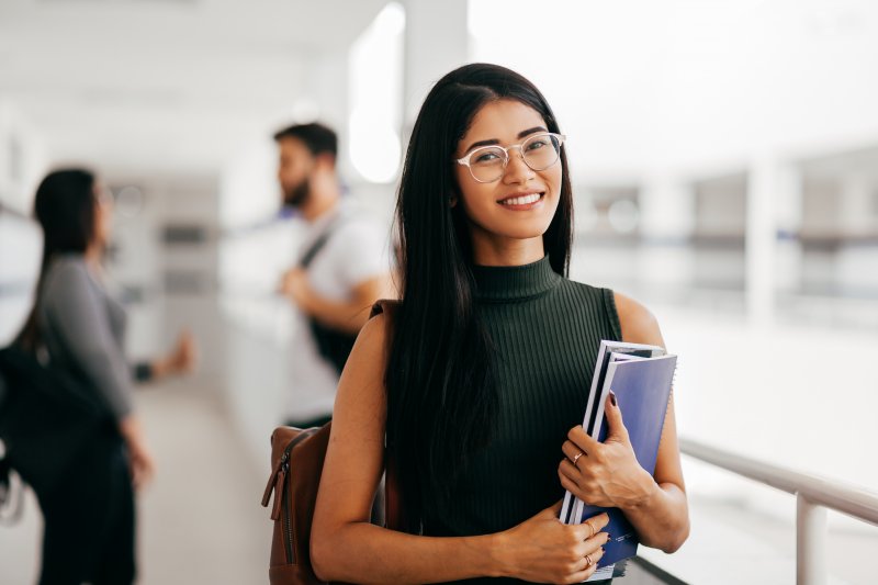 Student smiling for the camera